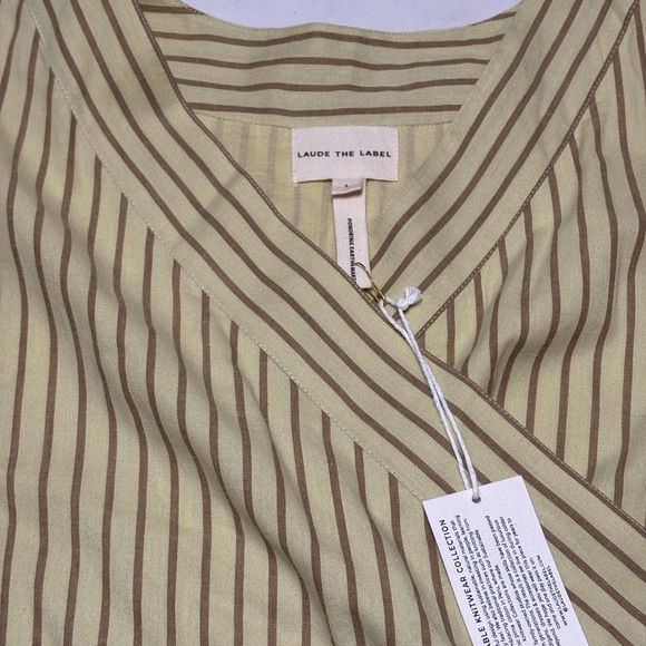 Laude the Label Beige Striped Long Sleeve Dress - Picture 5 of 13